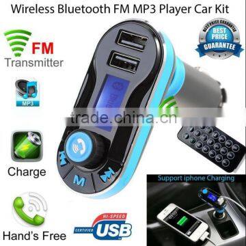 Bluetooth Car MP3 Player FM Wireless Transmitter USB SD LCD Charger Kit For iPhone