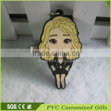 Cheap wholesale cartoon 3d pvc keychains/3d soft pvc keychain