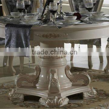 Noble Treasures Elegant French Style Dinging Table and Chair Set With Cabinet / French Royal Round Table CZ102 photo-2