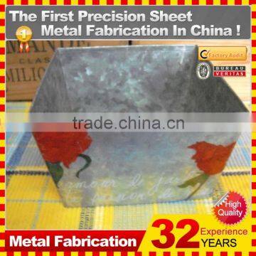 Kindle 2014 New polychrome galvanized oblong large flowerpot