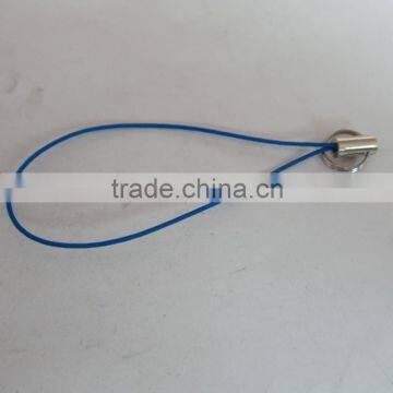 75mm Blue Cellphone Strap With End Split Key Ring For Wholesale From China factory