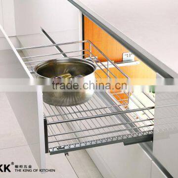 TKK Kitchen Cabinet Pull-out Flat Storage Basket