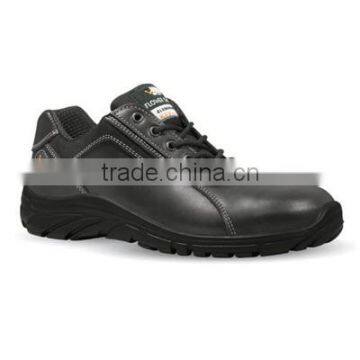PU Solo Full Grain Smooth Leather Safety Shoes With Anti-perforation Function