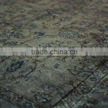 Handmade Turkish Carpet - Grayish Blue Over-dyed Rug (7,5 x 5,2 Feet) photo-2