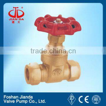 1'' compression copper gate valve ferrule type