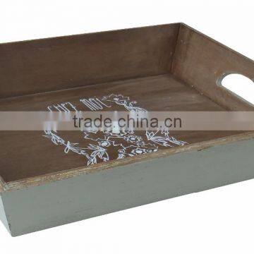 Fashion home Decorative rectangular wooden serving tray and wooden decorate tray