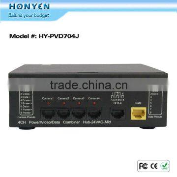 4 CH PVD video balun hub mid HY-PV704J