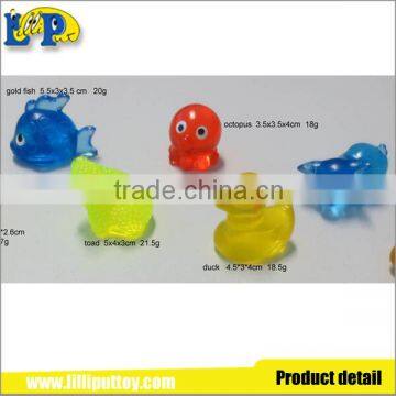 TPR Sticky Small Animal Fish Dog Monkey Squirrel Cat Gold Fish Foad Octopus Pig Crocodile Tortoise Toys for Sole photo-4