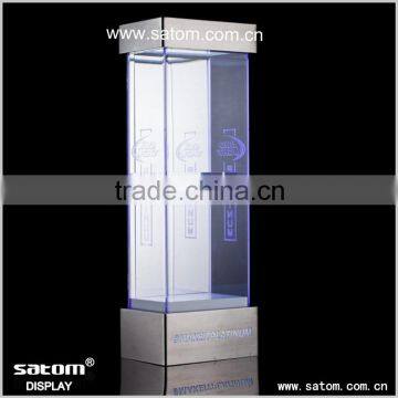 Floor Standing Stainless Steel Bottle Display Stand