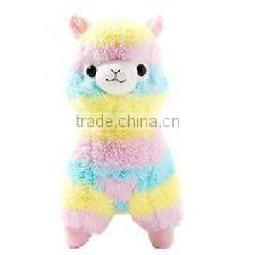 Cuddly Llama Rainbow Alpaca Doll Soft Baby Stuffed Animal Toy Puppet Doll