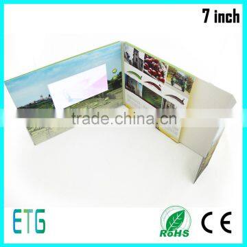 2016 Cheap Advertising 7 Inch Customized Video Brochure