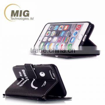 Colored Drawing Flip Cover Case Soft Silicone Case Inside Leather Case For Iphone 6 Cell Phone Case For Iphone 6S Case