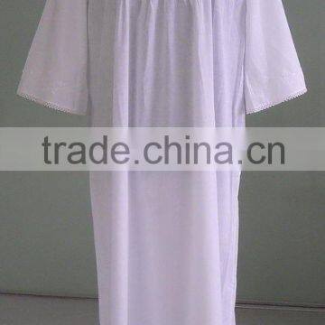 white cotton Ladies' Nightgown