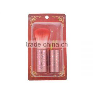 High-End Good Qualty Soft Synthetic Hair Retractable Makeup With Printed Flower