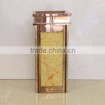 Square Hotel Marble Metal Dustbin