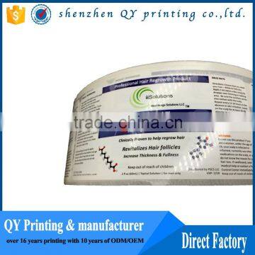 custom high quality printing vitamin bottle labels,waterproof paper bottle stickers