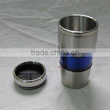 Stainless Steel Travel Mug With Plastic Circle photo-5