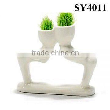 With Grass Hair White Man Growing Grass Doll