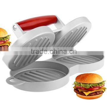 Double Burger Non-Stick Aluminum Burger Press Maker Hamburger Press