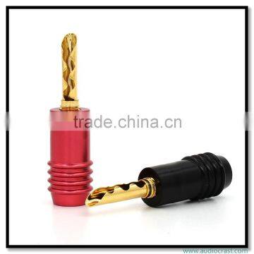 OEM Copper Hollow connectors Banana plug tube amplifie