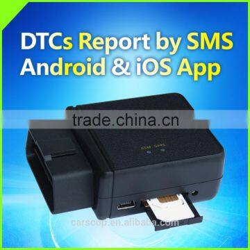 DIY no installation OBD2 GPS GPRS GSM car tracking device