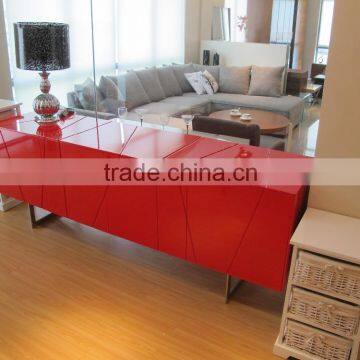 Furniture dining room set high gloss