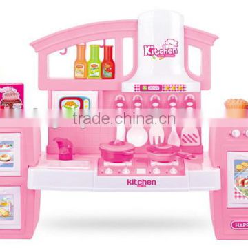 New Educational Big Kitchen/Tableware Sets with Music Light Kids DIY Toys