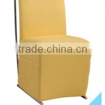 Yellow synthetic leather cover wedding Chair