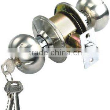 cylindrical door knob lock