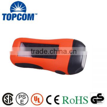 3 led solar dynamo flashlight with phone charger