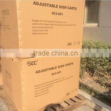 Adjustable Dish Cart With Four Towers and Wheels Approved by FDA photo-6