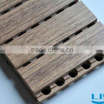 Building Material Wooden Grooved Acoustic Panel Sound Insulation