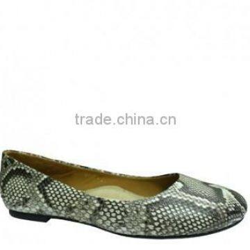 Python leather ballet flats SWPS-012