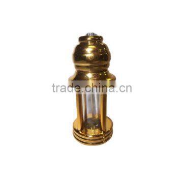 Golden glass ladies perfume container bottle for cosmetic packing