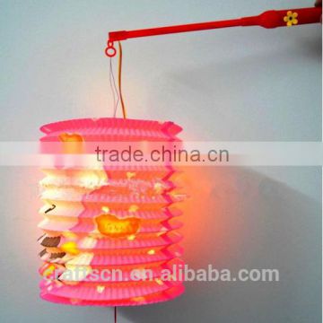 Colorful battery pole as lantern accessory