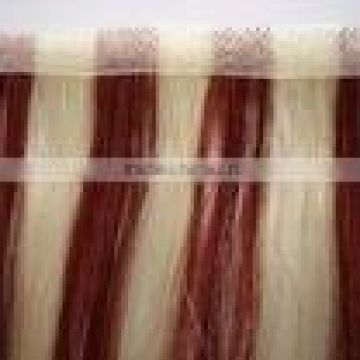 skin weft human hair extensions side by side colour