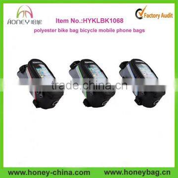 2015 newest design polyester bike bag bicycle mobile phone bags