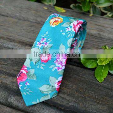 Wholesale Fashion Slim Floral Cotton Tie