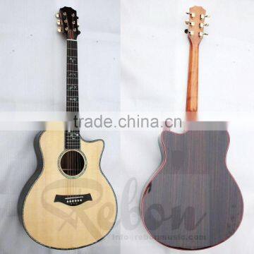 Weifang Rebon 39 size cutaway Taylo real abalone inlay acoustic guitar