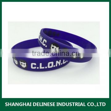 custom logo printed silicone bangles