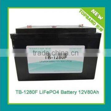 HOT SALE!!! 12V 80AH lithium battery for soalr system and attractions tour