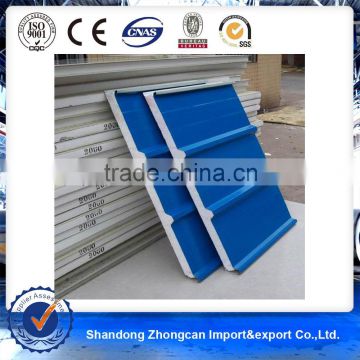 1150mm Width Color PPGI 0.65mm Steel PU Sandwich Panel for Ceiling