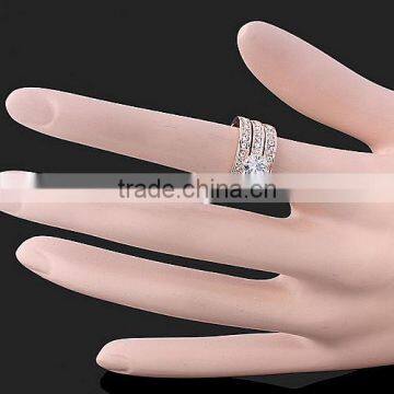 3pcs/Set 18kgp Jewelry Gold Rings Price With Stones Supplier's Choice photo-3
