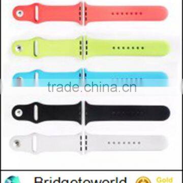 38mm/42mm Colorful Silicone Wrist Strap for Apple Watch ,for Apple Watch Silicone Band with Adaptor