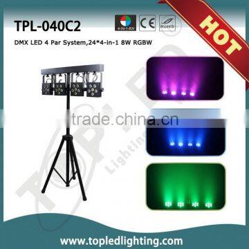 High Brightness 170W DJ Light RGBW LED COB 4Par System Light