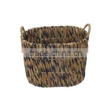 Round Water Hyacinth Baskets With Handles, Storage Water Hyacinth Baskets, Laundry Baskets, Natural Material With Good Price photo-4