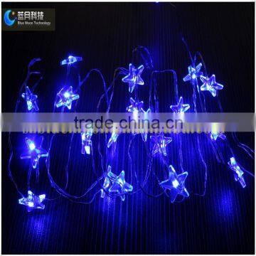 Bttery case with 30cm lead wire star shower laser light copper wire 1x1cm bulb