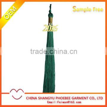 Hot Sell Graduation Cap Forest Tassel With Gold 2016 Charms