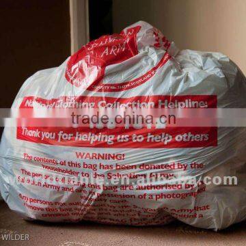 PE Plastic Charity Bag With Printing for Donation
