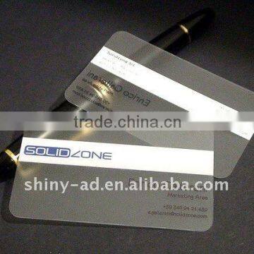 good quality matte transparent PVC card